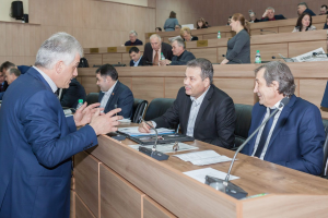 В зале пленарных заседаний накануне открытия 3-й сессия 6-го созыва 18.01.2017