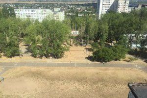 вид сверху на будущий сквер "Солнечный"